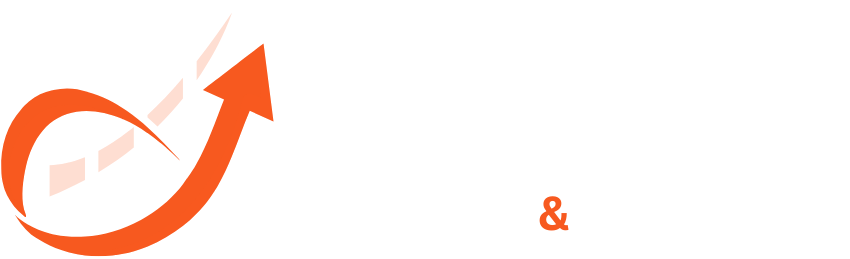 Logo of Acutrac Finance & Growth featuring an upward arrow and bar graph design